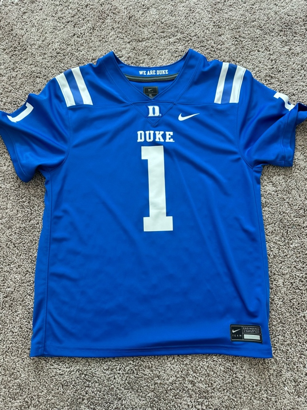 Nike Duke Blue Devils Jersey #1 Fits Women’s Small Blue Dri-Fit
